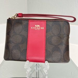 Coach Corner Zip Wristlet